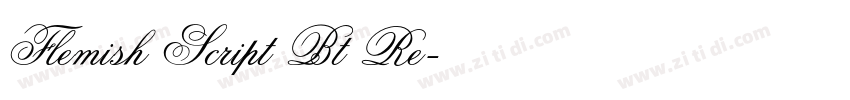 Flemish Script Bt Re字体转换